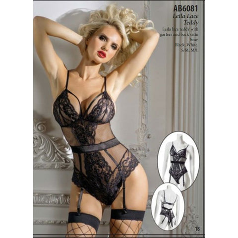 Raveware lace teddy with bow Ambrosia collection