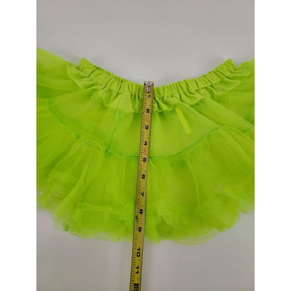 Fantasy Lingerie Double layered LIME GREEN sexy petticoat skirt