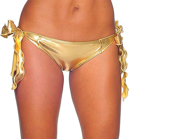 Foil Tie Side Scrunch Butt Rio Bikini Bottom