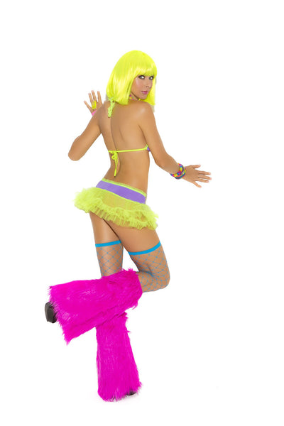 Neon Nites Halter Style Bra and Matching Tutu Skirt