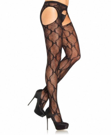 Bow Lace Suspender Stockings