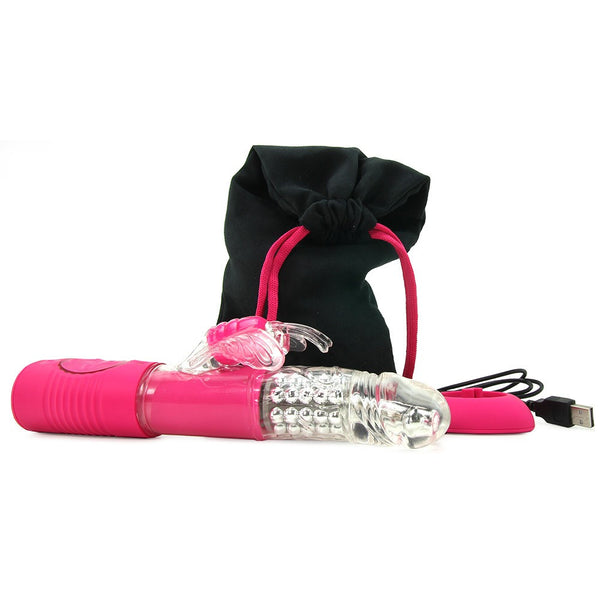Topco Dazzling Delight Rechargeable Rabbit Vibe, Perfect Pink